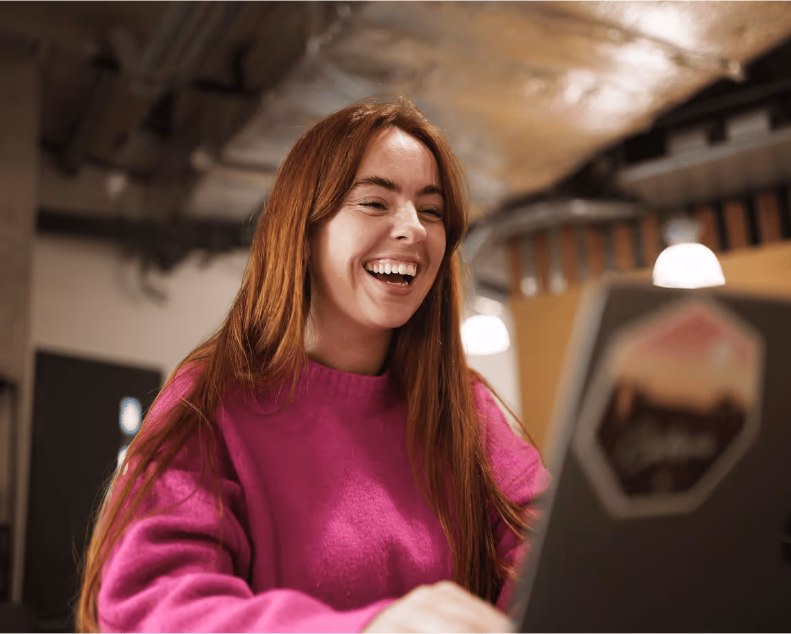 Professional working on marketing analytics