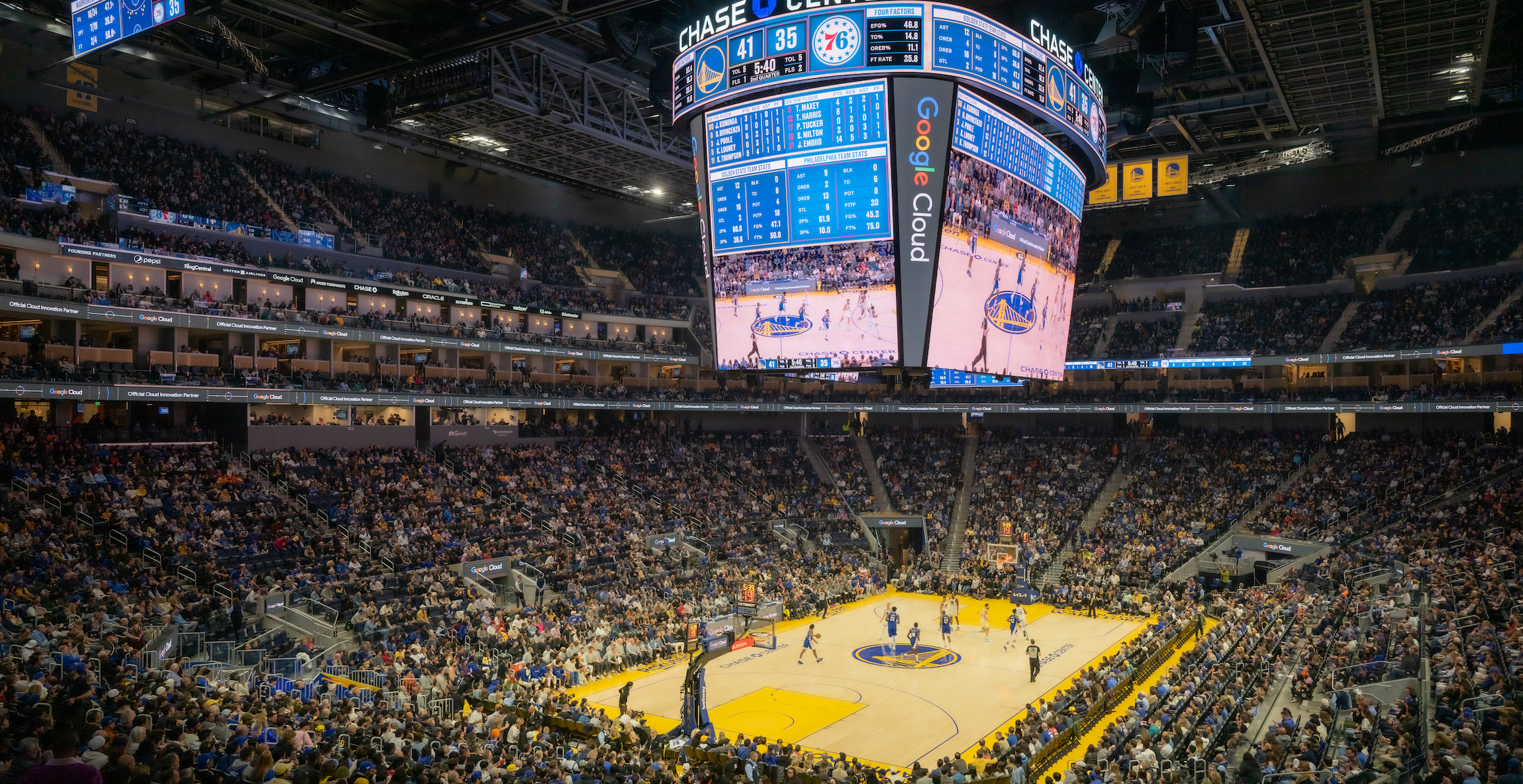 Golden State Warriors basketball game at Chase Center